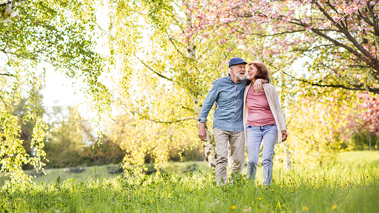 an older couple in the meadows